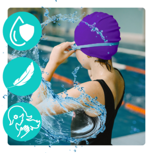 Czepek silikonowy na basen pływacki kąpielowy CP3 fioletowy