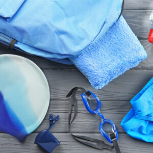 Czepek silikonowy na basen pływacki kąpielowy CP5 błękitny