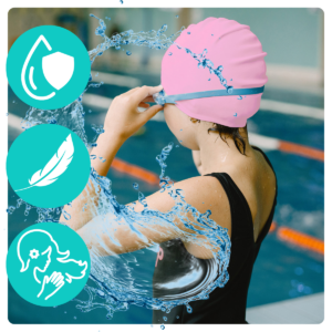 Czepek silikonowy na basen pływacki kąpielowy CP8 różowy